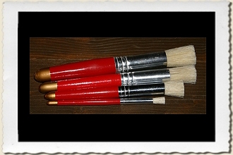 Natural Bristle Stencil Brushes