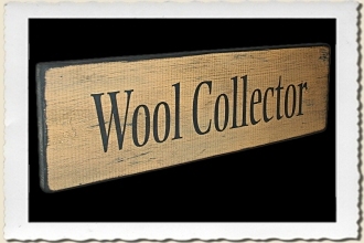Wool Collector Sign Stencil by Primitive Designs Stencil Co.