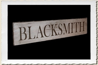 Blacksmith Sign Stencil by Primitive Designs Stencil Co.