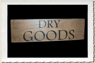 Dry Goods Sign Stencil by Primitive Designs Stencil Co.
