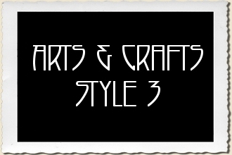 Arts & Crafts Style 3 Alphabet Stencil Set