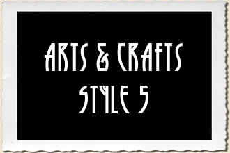 Arts & Crafts Style 5 Alphabet Stencil Set