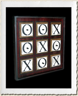 Tic-Tac-Toe Game Board Stencil